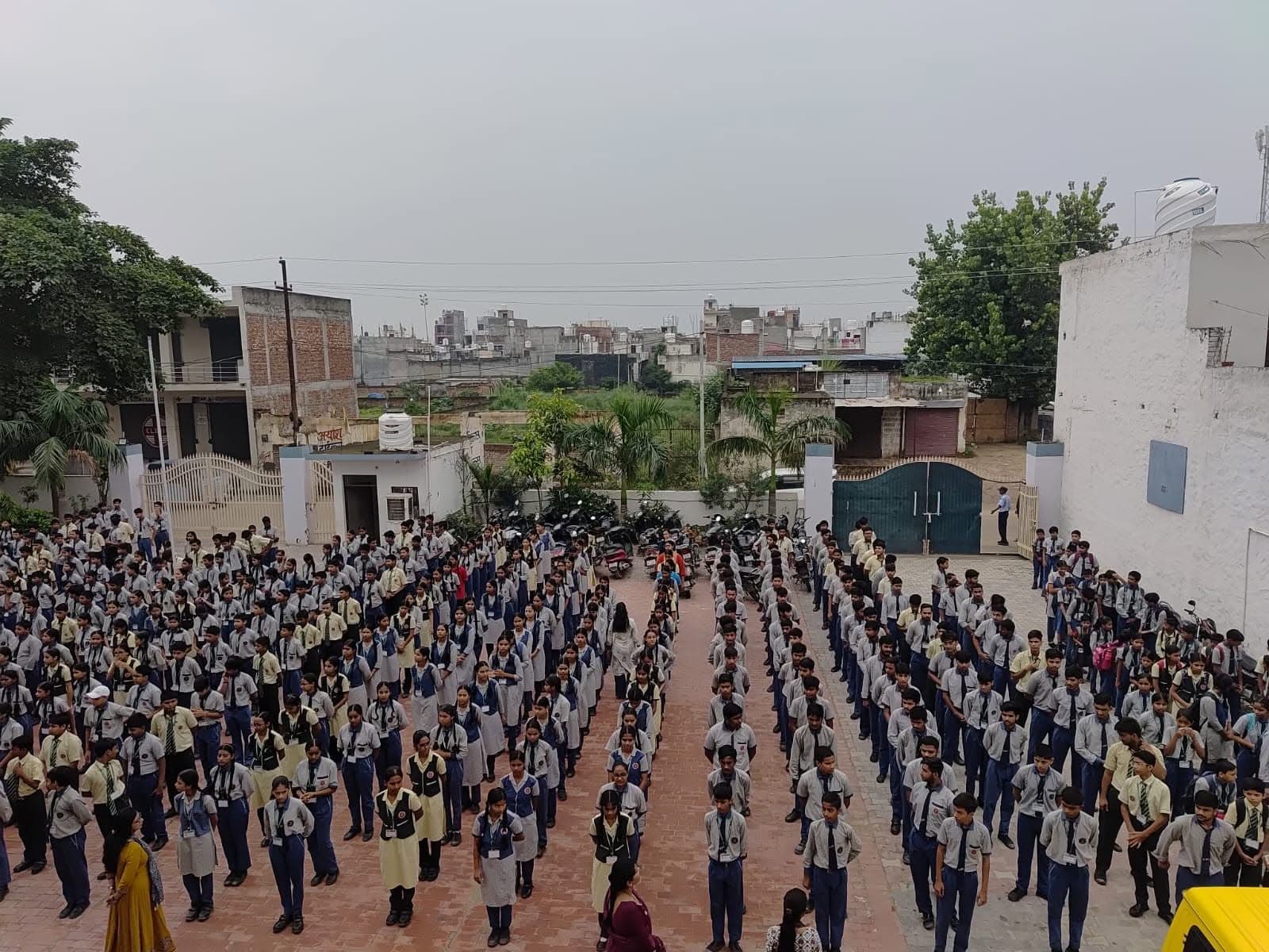 Students gathered at the Prime City 3 campus of NPS International School, Greater Noida West